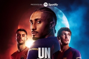 巴萨对阵奥萨苏纳海报：拉菲尼亚、克里斯滕森、霍安·加西亚出镜